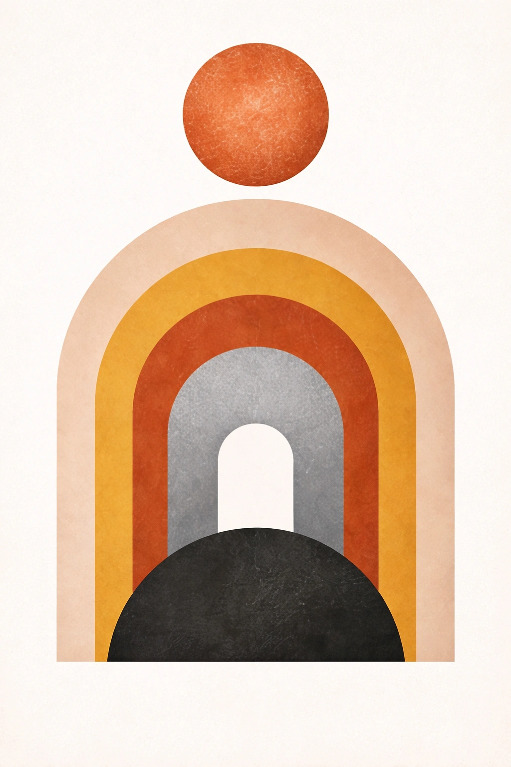 Абстрактный геометрический постер «Солнечная арка»